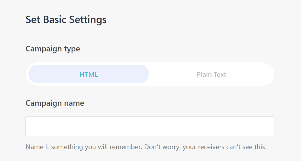 html and plain text campaign